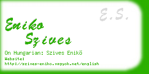 eniko szives business card